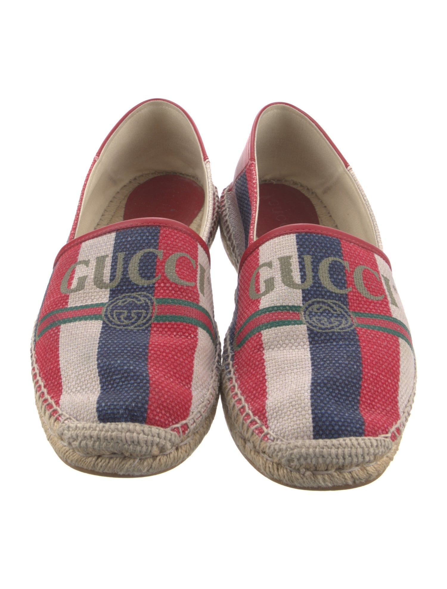 Gucci Canvas Striped Espadrilles