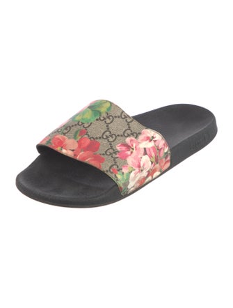 Gucci GG Blooms Blooms Print Slides