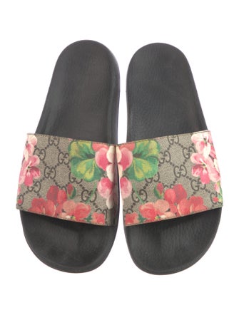 Gucci GG Blooms Blooms Print Slides