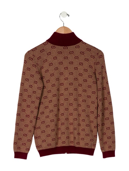 Gucci Kids' Woven Logo Zip-Up