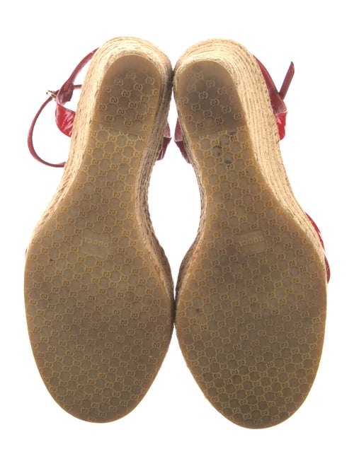 Gucci Microguccissima Pattern Patent Leather Espadrilles