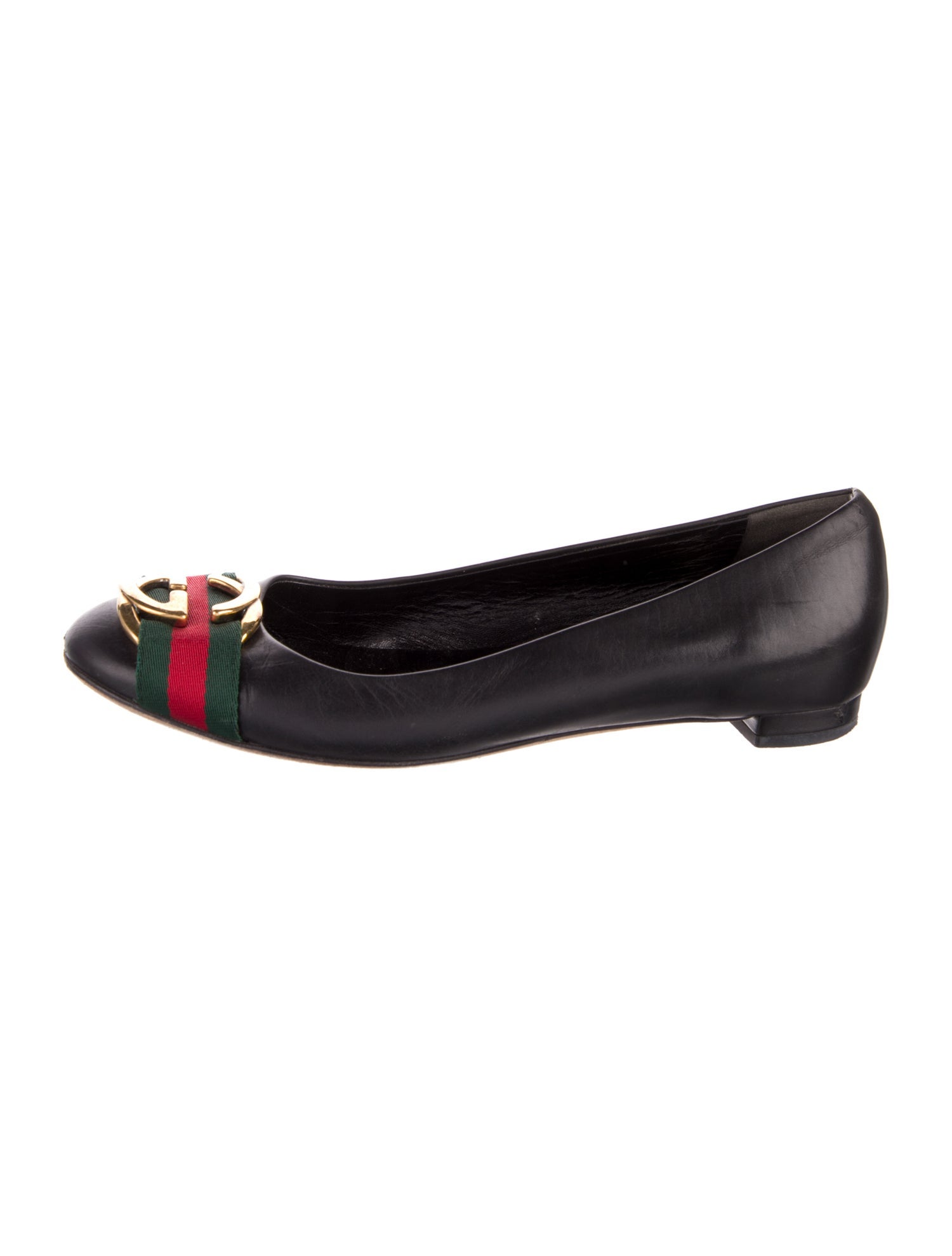 Gucci Bayadere Ballet Web Accent Ballet Flats
