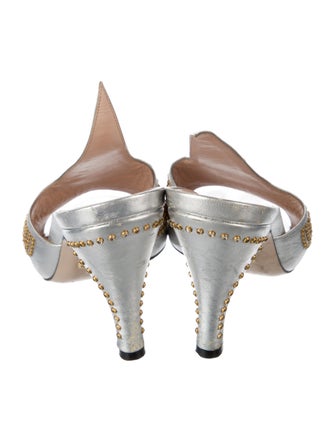 Gucci Leather Patterned Slides