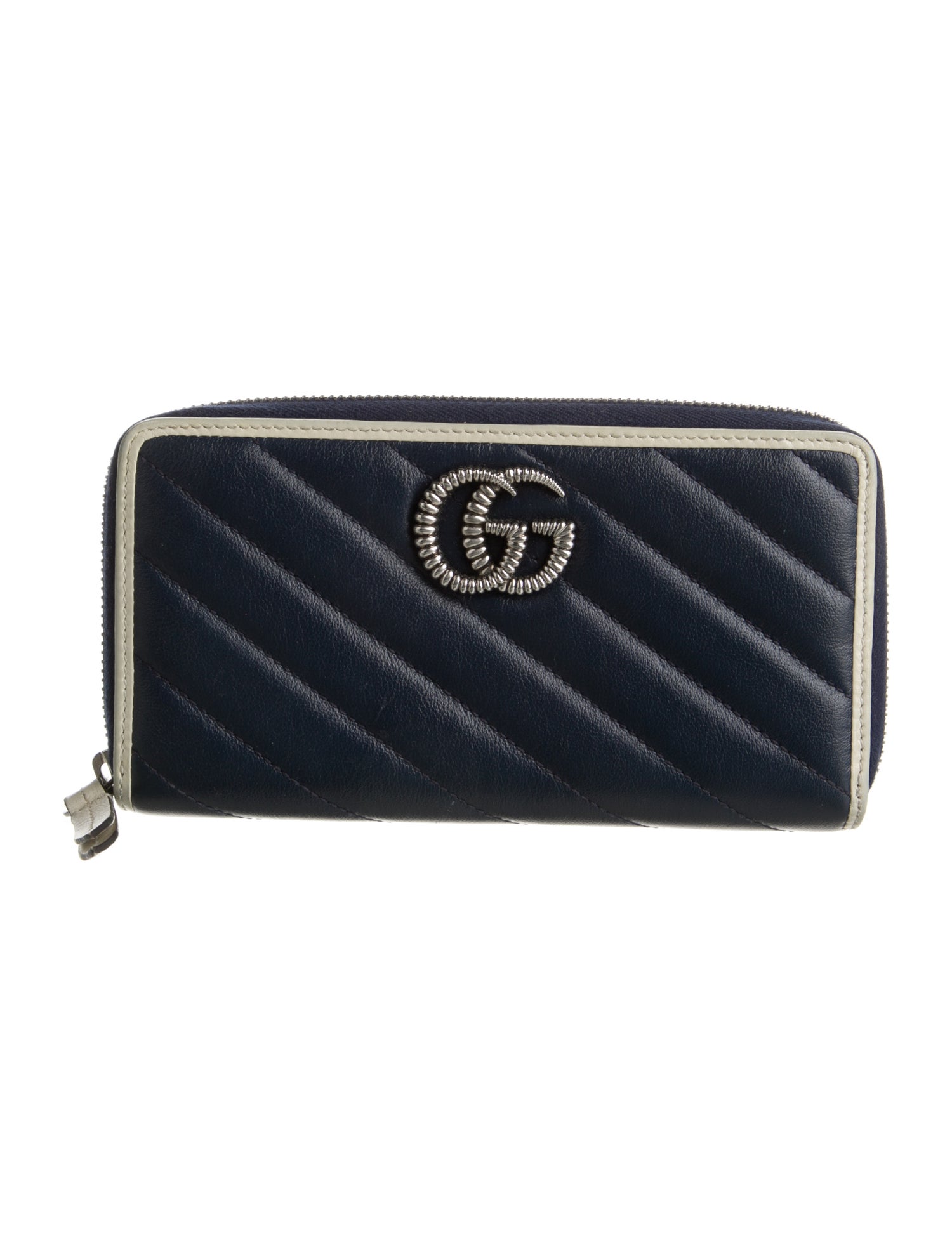 Gucci GG Marmont Zip Around Leather Continental Wallet