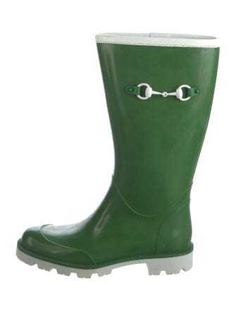 Gucci Horsebit Accent Rubber Rain Boots