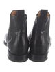 Gucci Web Accent Leather Chelsea Boots