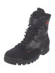 Gucci Web Accent Leather Hiking Boots