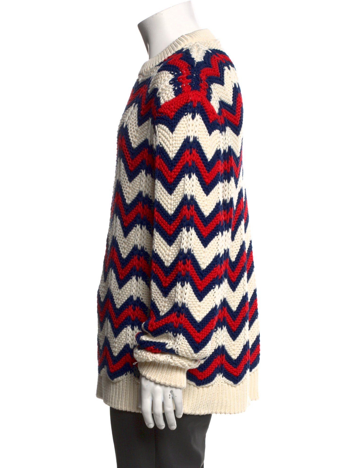 Gucci Striped Crew Neck Pullover