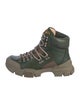 Gucci Leather Colorblock Pattern Hiking Boots