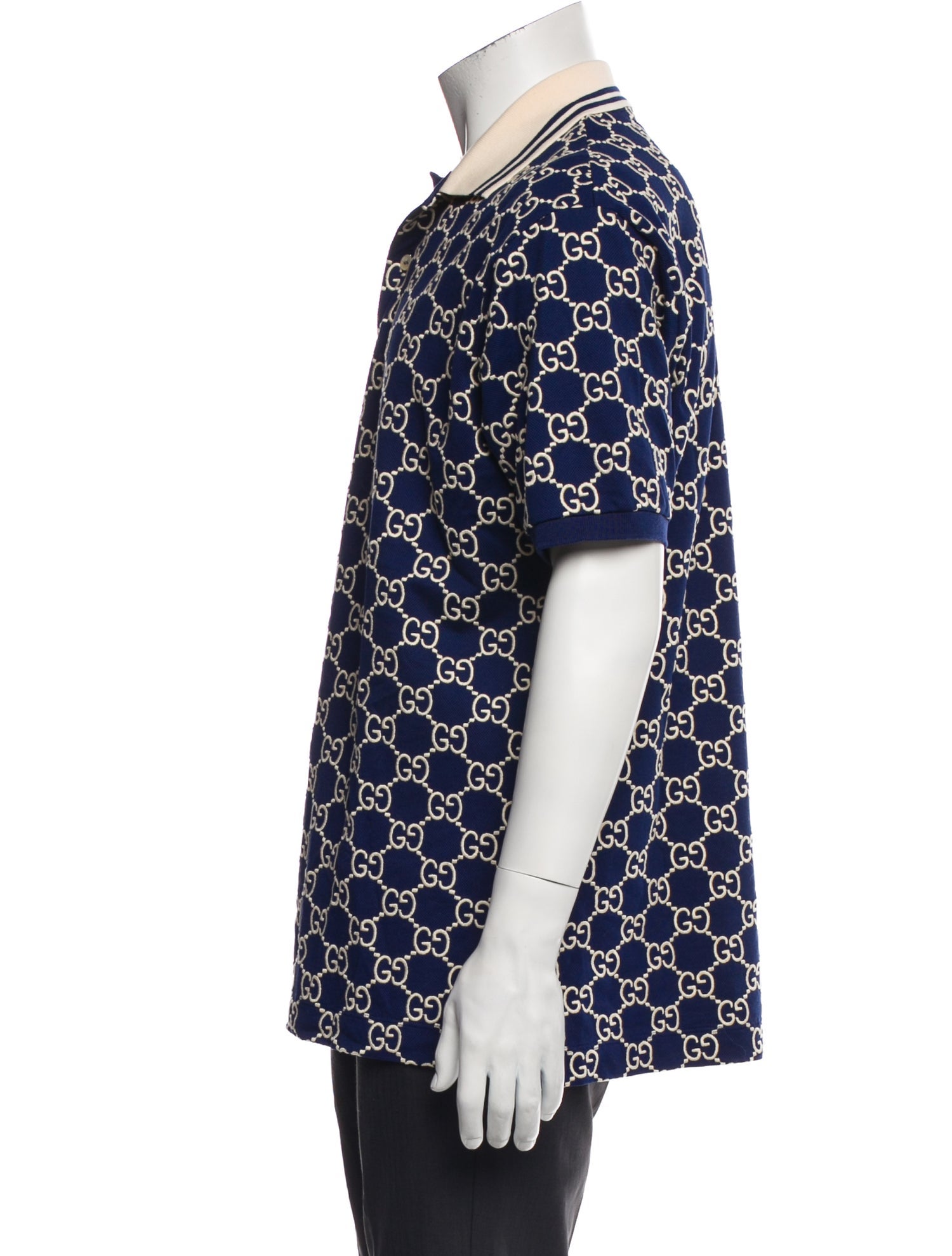 Gucci GG Logo Collar Polo Shirt