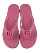 Gucci Chevron Thong Sandal Double G Logo Flip Flops