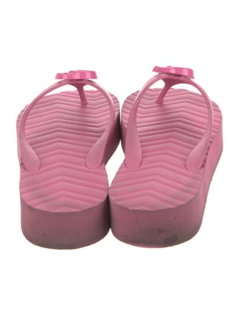 Gucci Chevron Thong Sandal Double G Logo Flip Flops