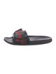 Gucci Web Accent Leather Slides