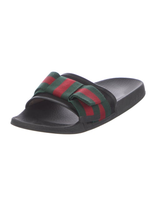 Gucci Web Accent Leather Slides