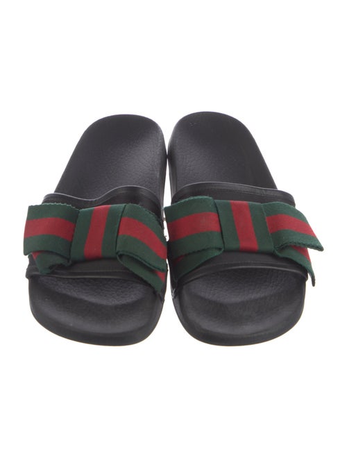 Gucci Web Accent Leather Slides