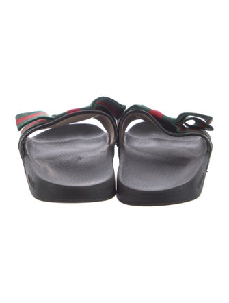 Gucci Web Accent Leather Slides