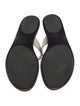 Gucci Double G Logo Leather Flip Flops