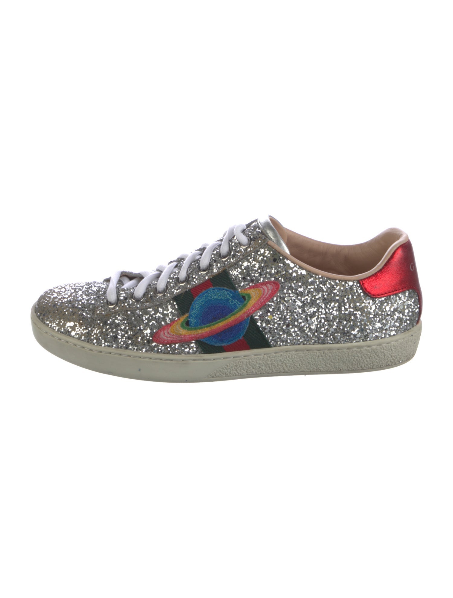 Gucci Web Accent Glitter Sneakers