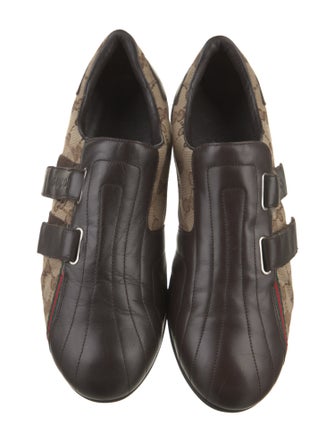 Gucci GG Canvas Leather Oxfords
