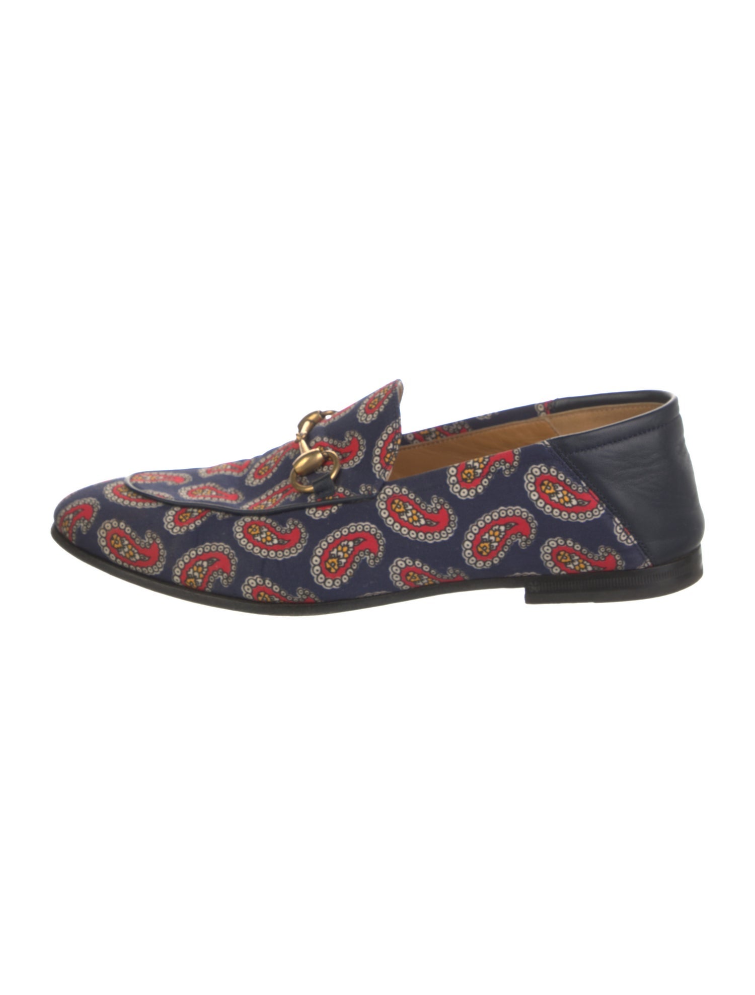 Gucci Horsebit Accent Satin Loafers