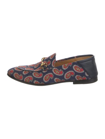Gucci Horsebit Accent Satin Loafers