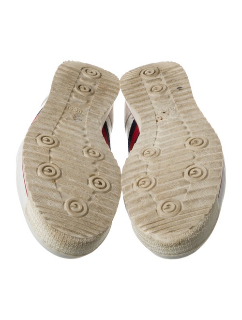 Gucci Web Accent Leather Sneakers