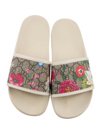 Gucci Flora Print Slides