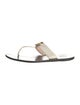 Gucci Running GG Logo Leather Flip Flops