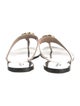 Gucci Running GG Logo Leather Flip Flops