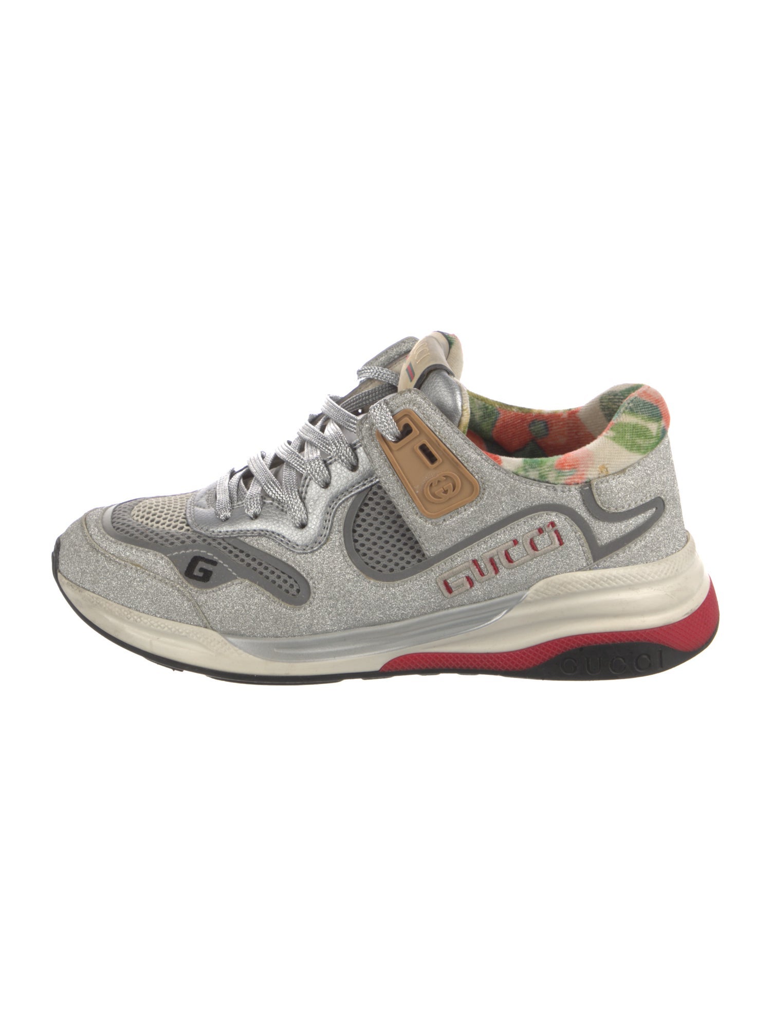 Gucci Interlocking G Logo Glitter Sneakers