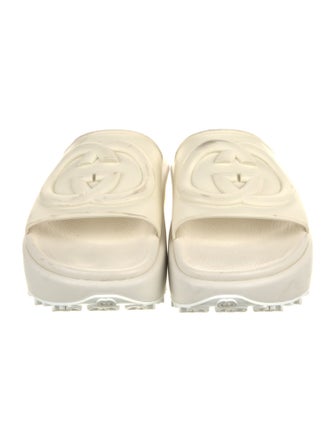 Gucci Interlocking G Logo Rubber Slides