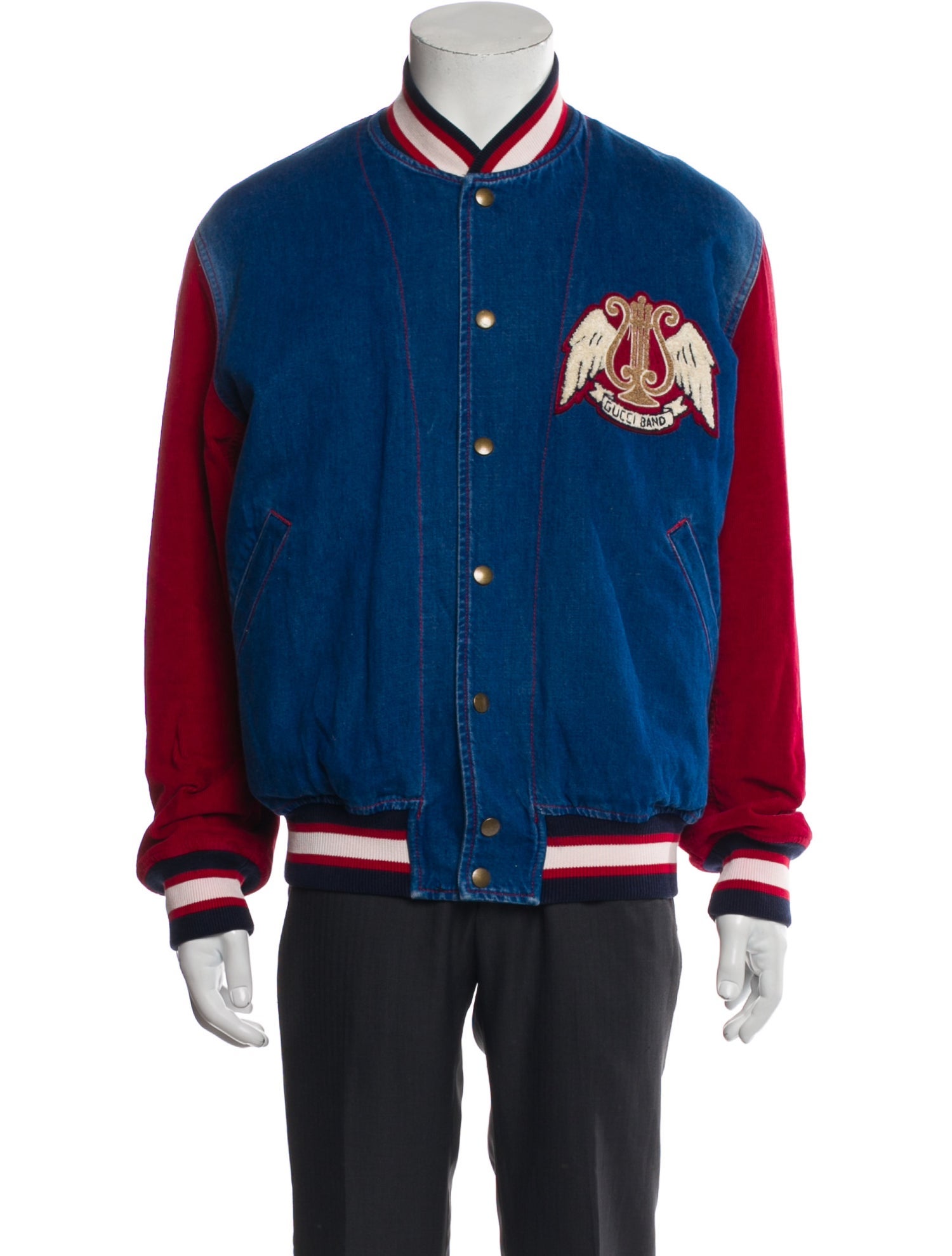 Gucci 'Gucci Band' Striped Varsity Jacket