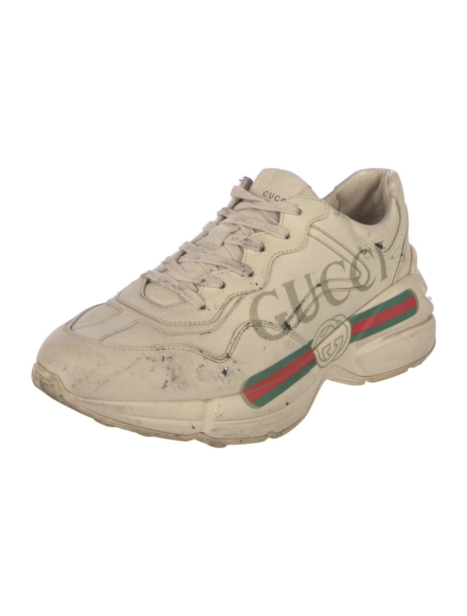 Gucci Web Accent Leather Chunky Sneakers