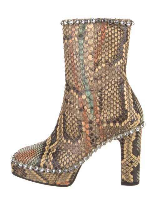 Gucci Python Animal Print Boots