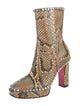 Gucci Python Animal Print Boots