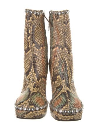 Gucci Python Animal Print Boots