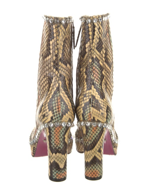 Gucci Python Animal Print Boots