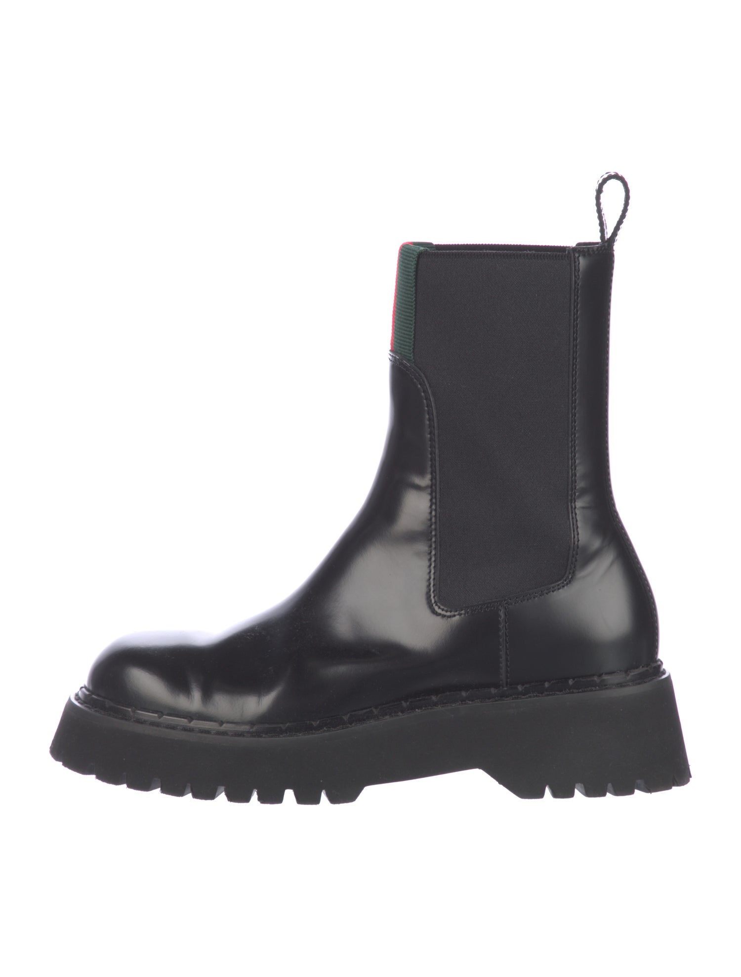 Gucci Double G Logo Leather Chelsea Boots