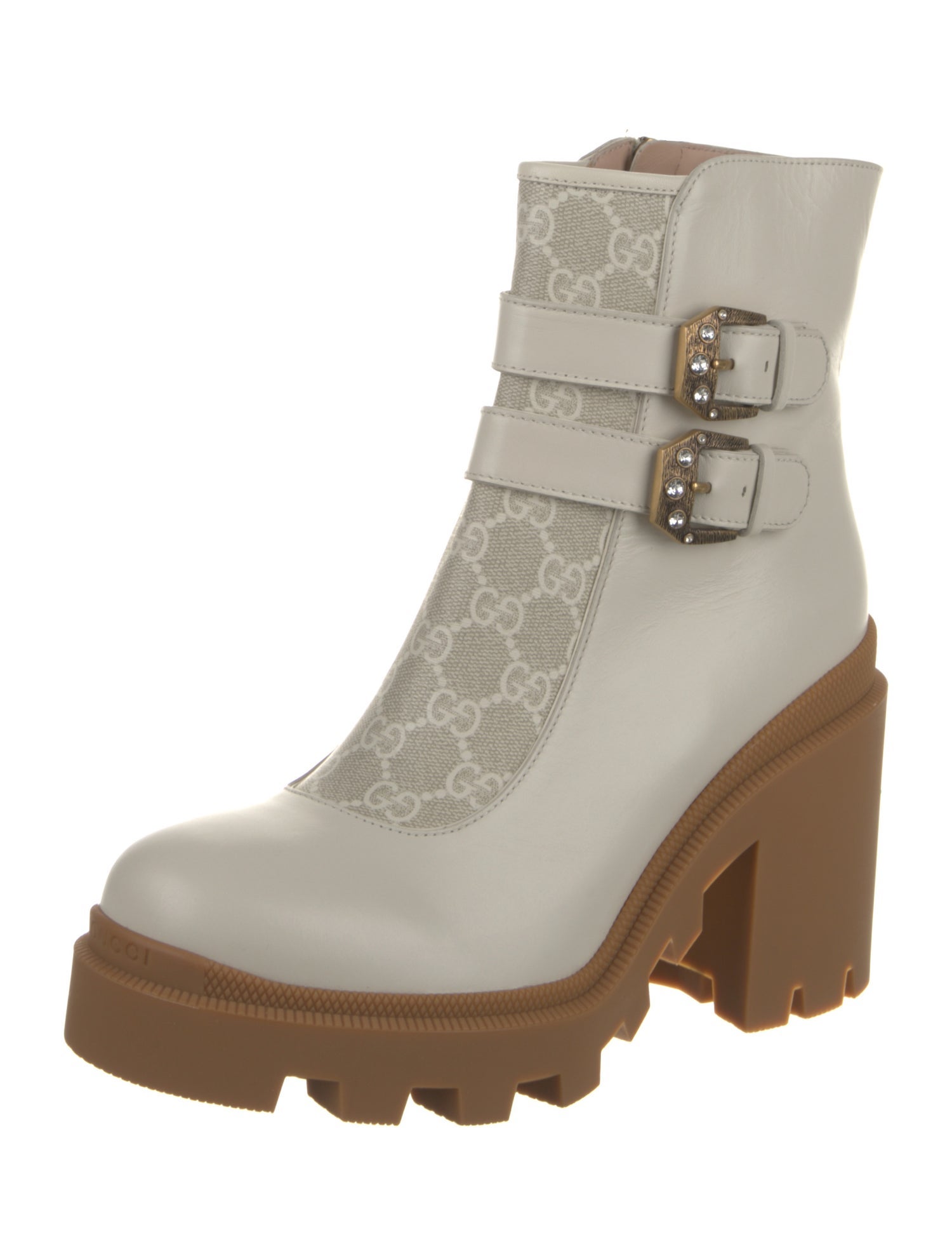 Gucci Leather Combat Boots