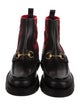 Gucci Leather Printed Combat Boots