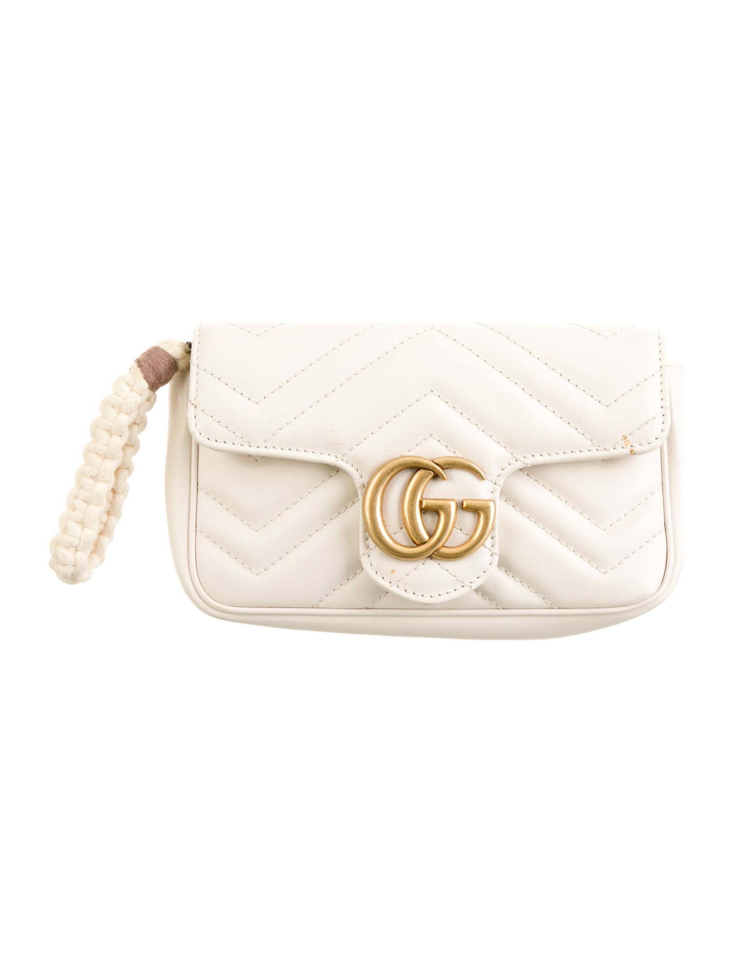Gucci Logo Leather Cosmetic Bag