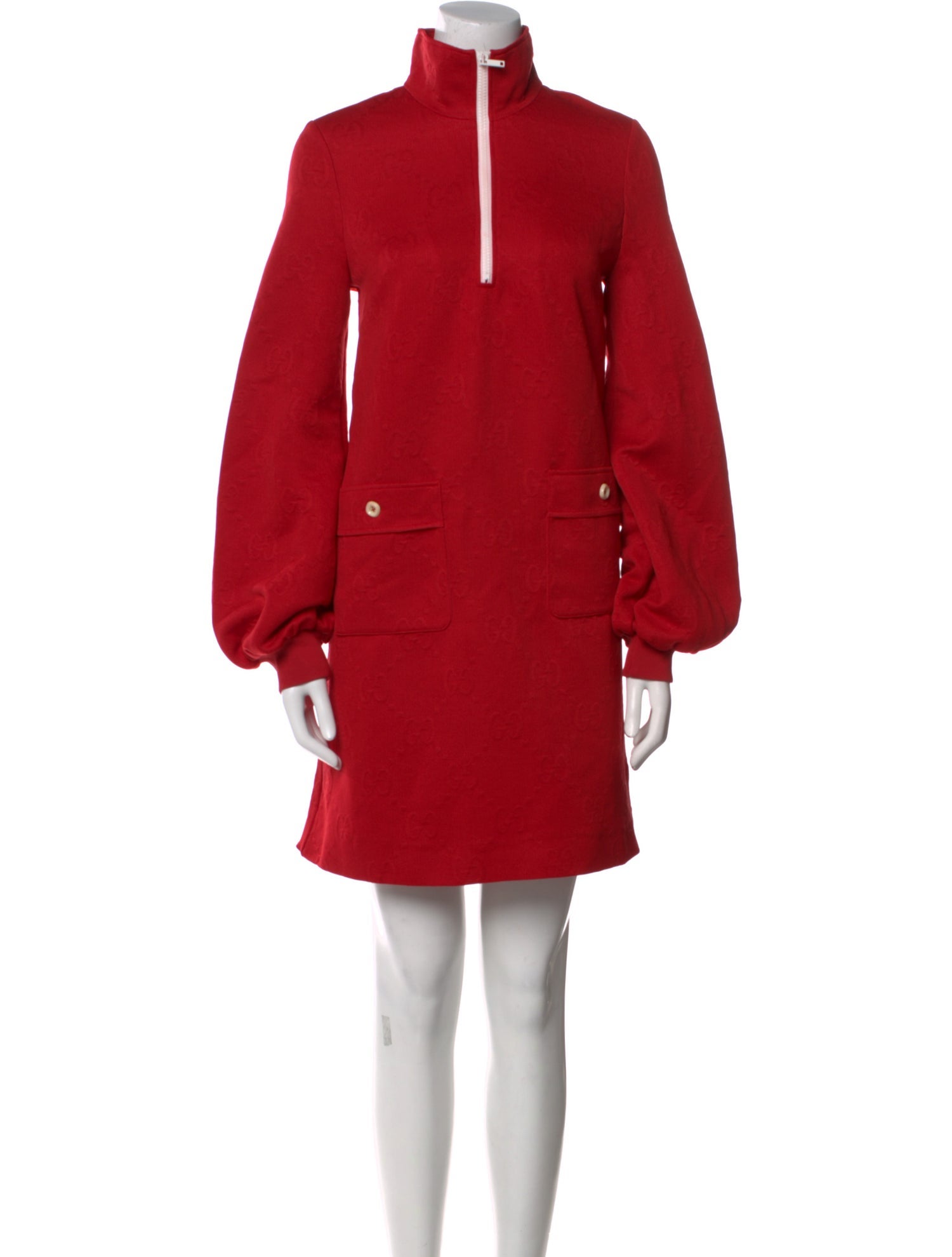 Gucci Mock Neck Mini Dress