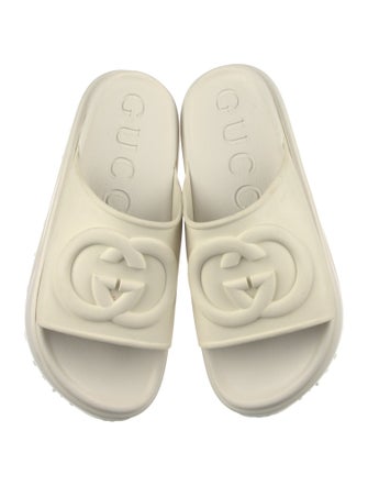 Gucci Interlocking G Logo Rubber Slides