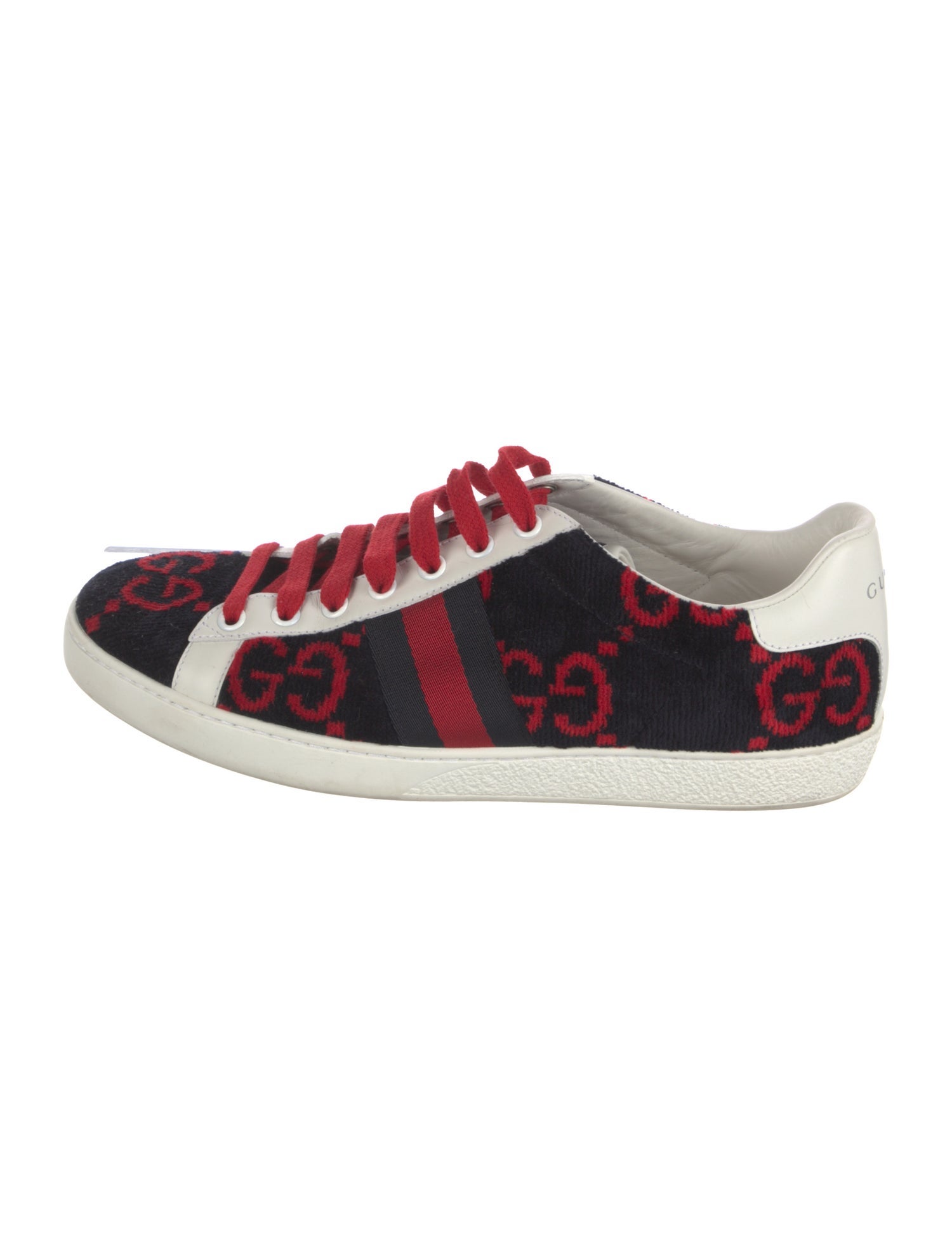 Gucci Sylvie Web Accent Velvet Sneakers