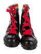 Gucci Trip Sylvie Web Accent Combat Boots
