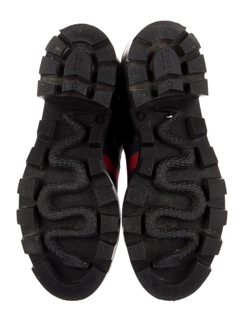 Gucci Trip Sylvie Web Accent Combat Boots