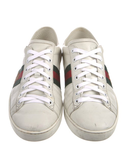 Gucci Web Accent Leather Sneakers