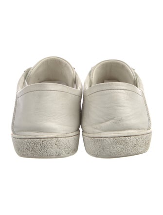 Gucci Web Accent Leather Sneakers