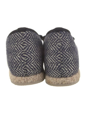 Gucci Wool Tweed Pattern Loafers