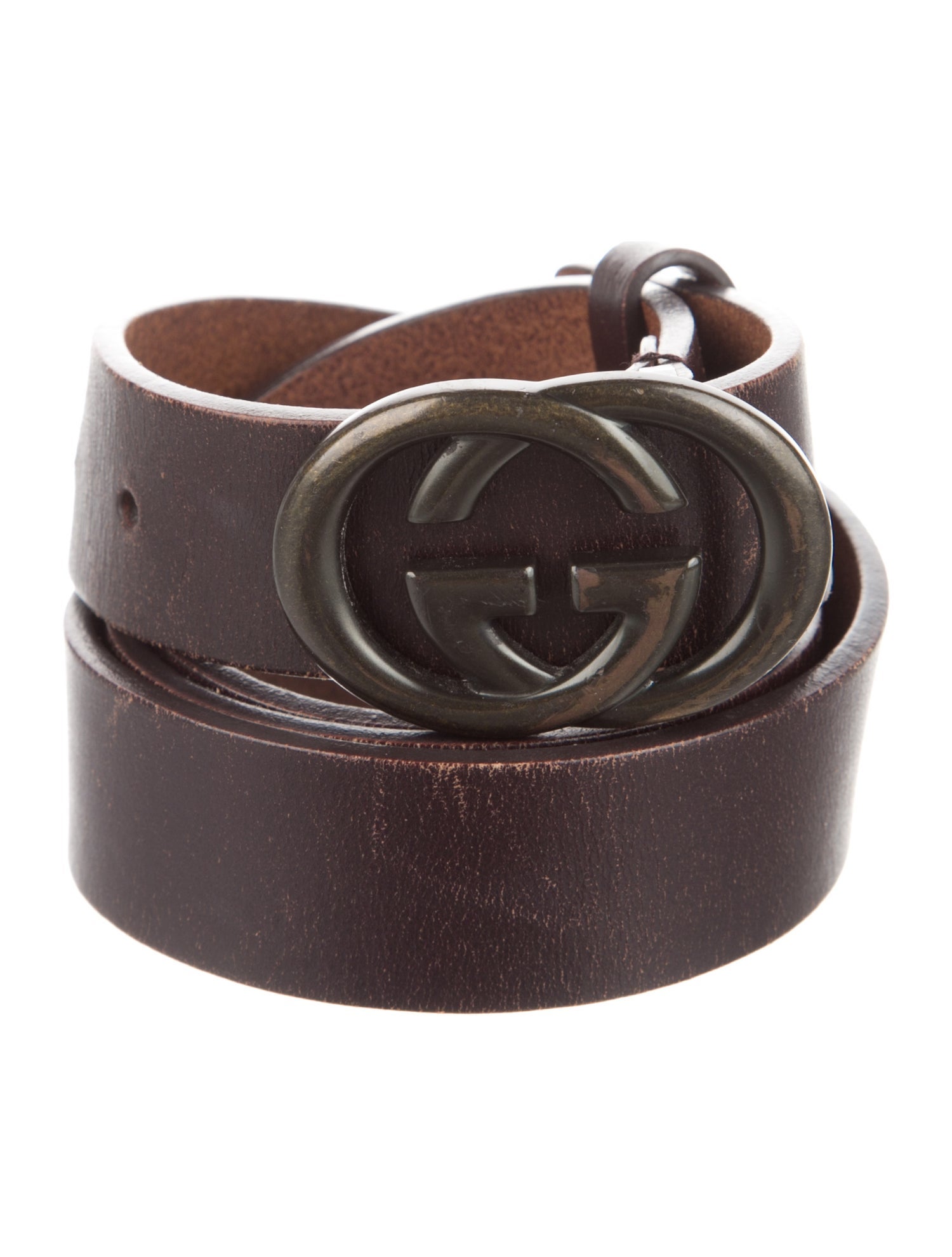 Gucci Interlocking G Logo Leather Belt